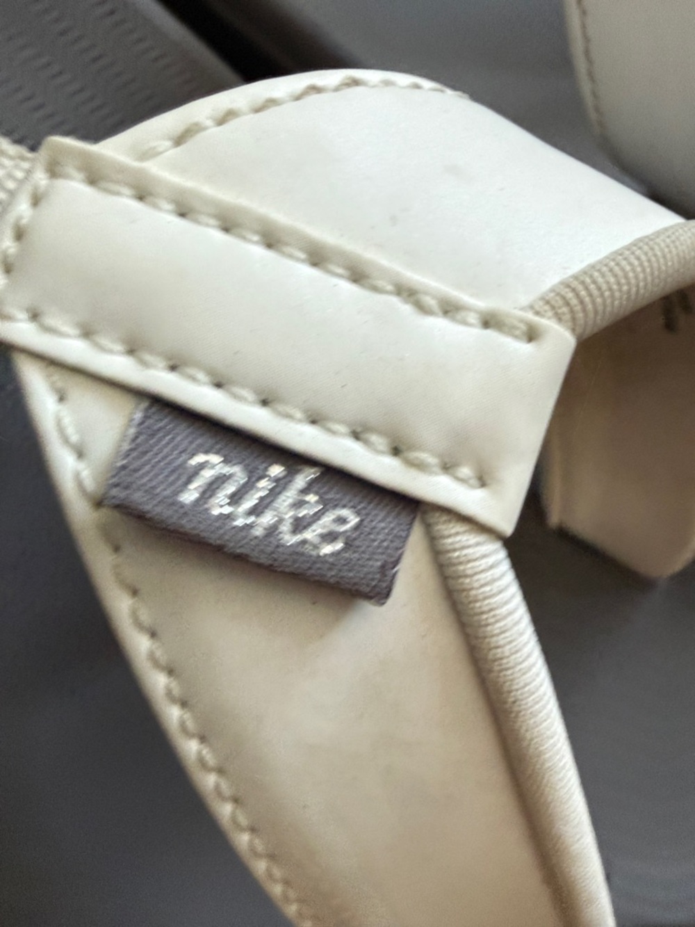 Nike Gray and Cream Flip Flop Sandals - Picture 2 of 4